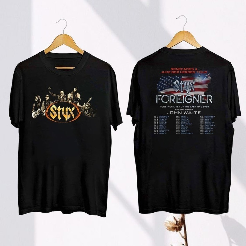 Styx Band TourGraphic ShirtStyx And Foreigner Band Concert 2 Sided
